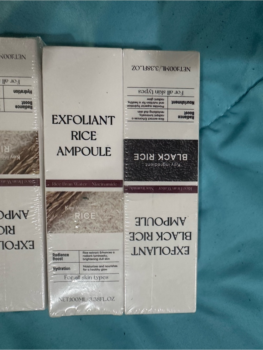 OceAura Exfoliant Rice & Black Rice Ampoule 2-Pack 100ml Each – New Sealed